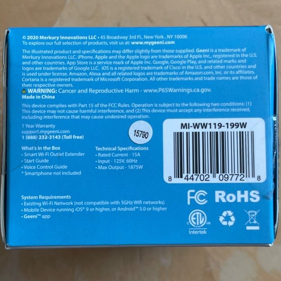 Merkury Innovations New Smart Outlet Extender, Surge Protection, 4 Outlets - Picture 6 of 6